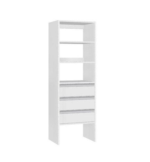 Modulo 60cm con estantes y 3 cajones - 60P