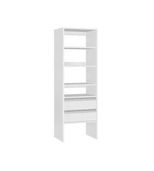 Modulo 60cm con estantes y 2 cajones - 60N